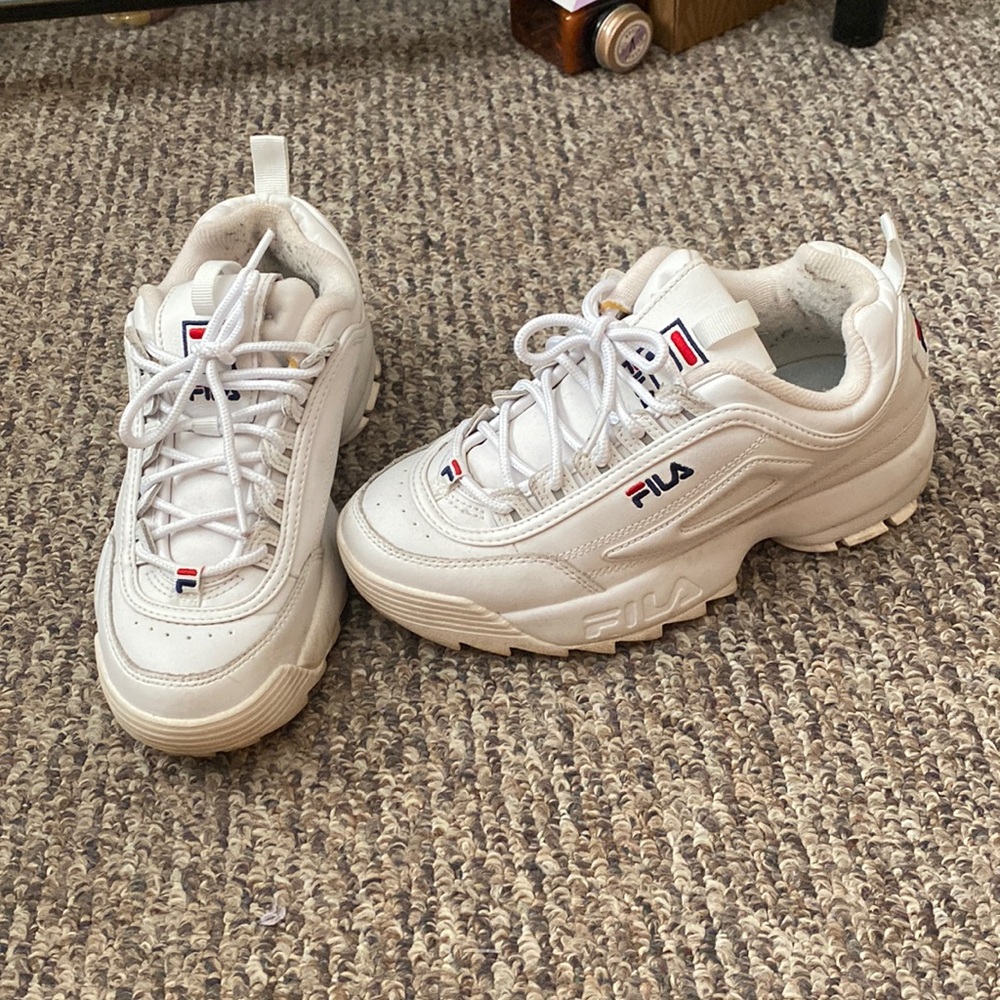 White Chunky Fila Sneakers